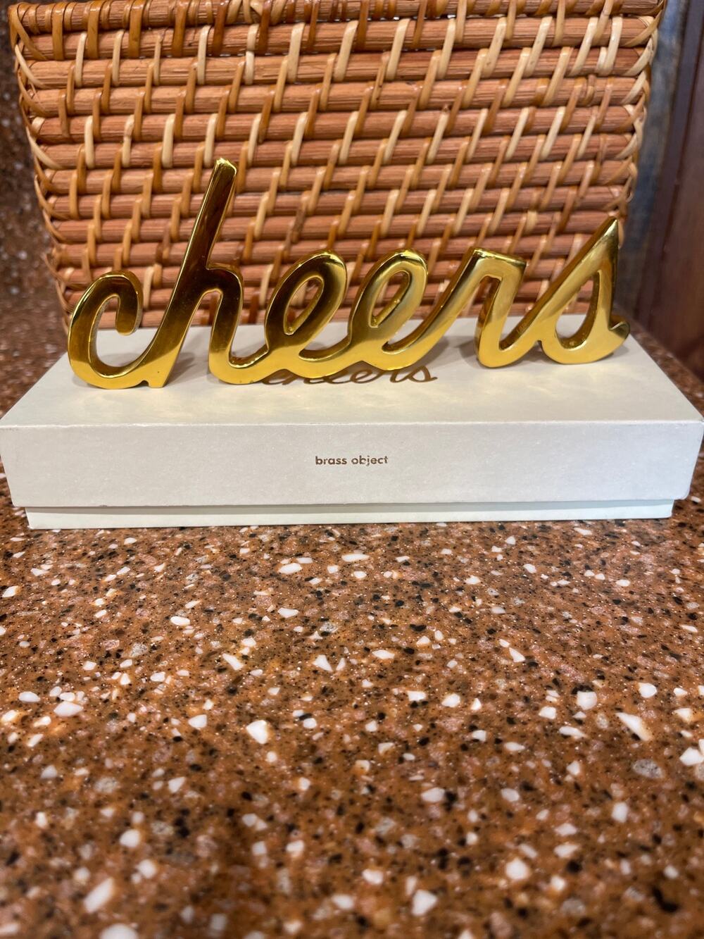 West Elm Brass CHEERS object